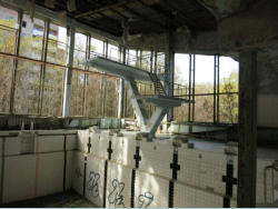 Ukraine, Prypjat, Schwimmbad