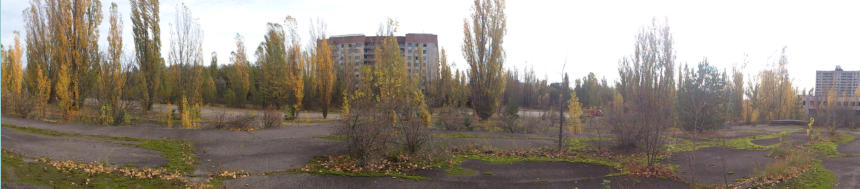 Ukraine, Prypjat, Stadtkern