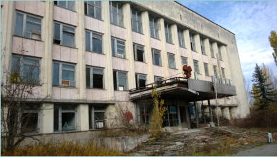 Ukraine, Prypjat, Stadtkern